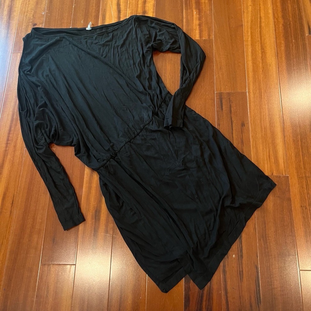 YFB Young Fabulous & Broke Black Dress Long Sleeve Cold Shoulder Asymmetrical XS